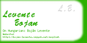 levente bojan business card