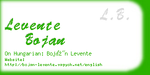 levente bojan business card